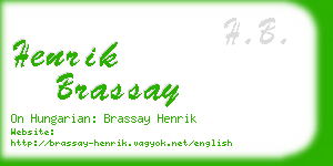 henrik brassay business card